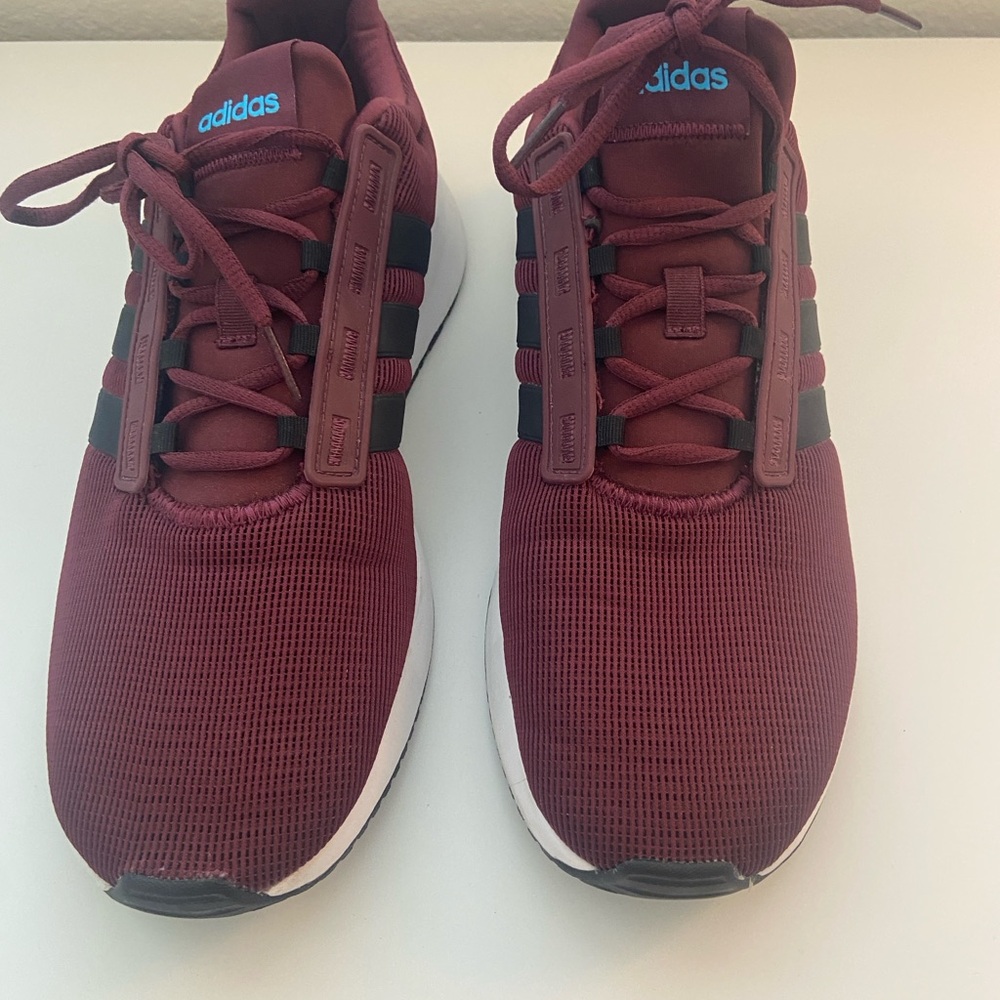 Adidas Maroon and Black Athletic Shoes